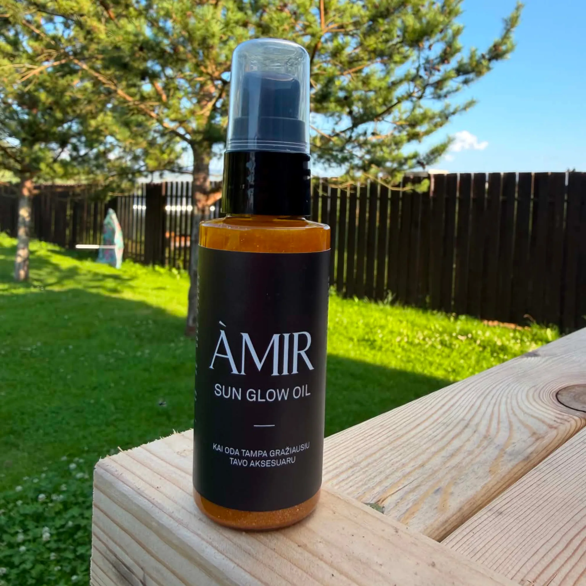 ÀMIR Sun Glow Oil - kūno aliejus su blizgučiais - Image 3